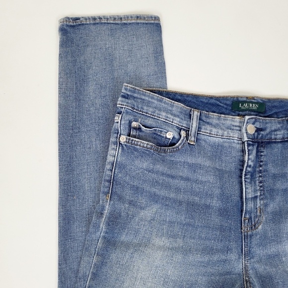 Ralph Lauren Cigarette Denim Jeans Taper Ankle Mid Rise Relaxed Fit - Picture 6 of 11